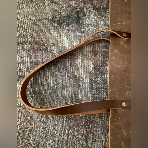 KMM& Co. Brown Leather Tote Bag. - Picture 7 of 14